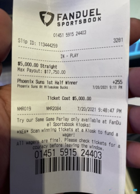 Download Fanduel sportsbook payment receipt Photoshop template